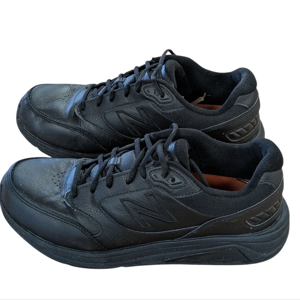 New Balance 928V3 Black Leather Walking Shoes Sneakers Mens 9 Womens 10.5